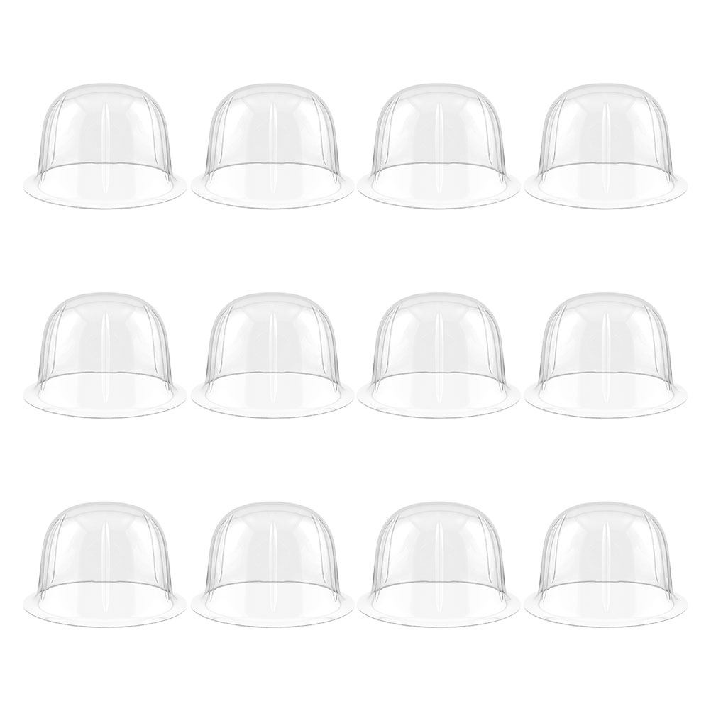 Plastic Dome Clear - 12 Adet Şapka Destek Aparatı Şeffaf