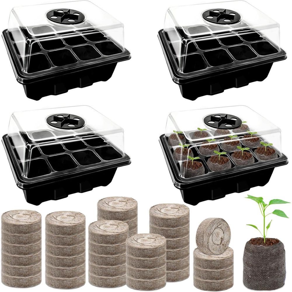 Peat Pellet Tray - 4'lü Paket Tohum Başlangıç ​​Tepsisi, 50