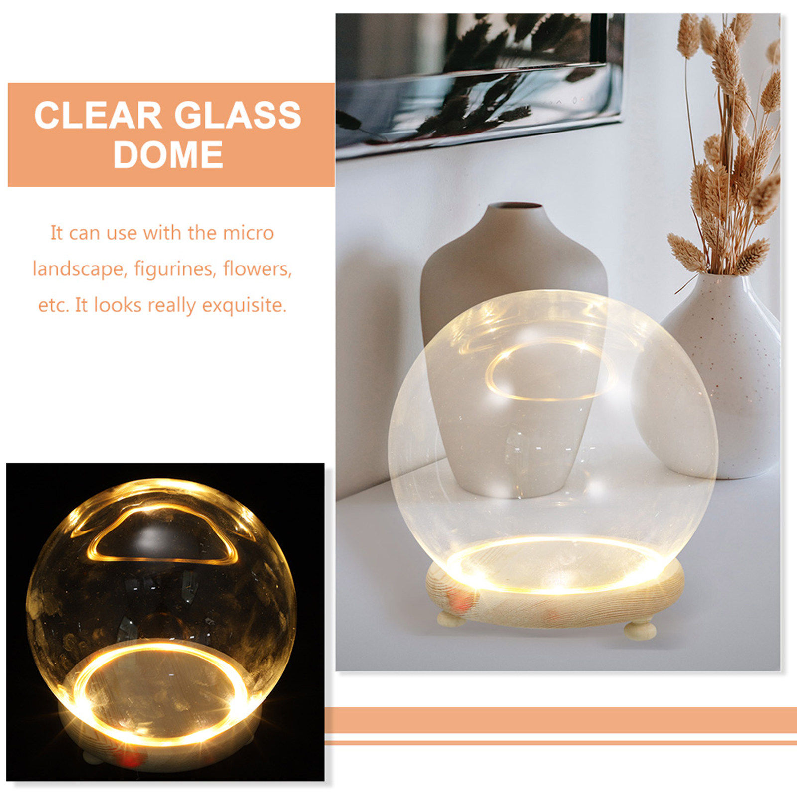 Ahşap Tabanlı Cam Kapak, Kurut - Plastic Dome Clear incelemesi ve fiyatı